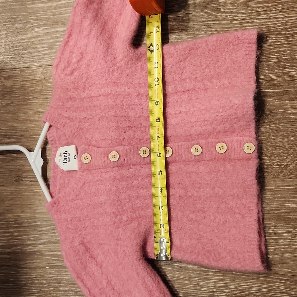 TACH Pink Dalia Button-Up Crop Sweater - Picture 12 of 13